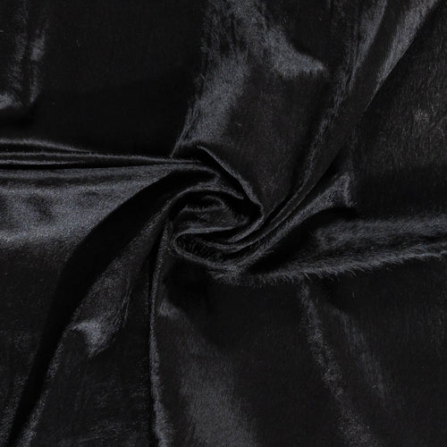 Brazilian Solid Black Cowhide Rug Size 7'1" L x 5'5" W 2434
