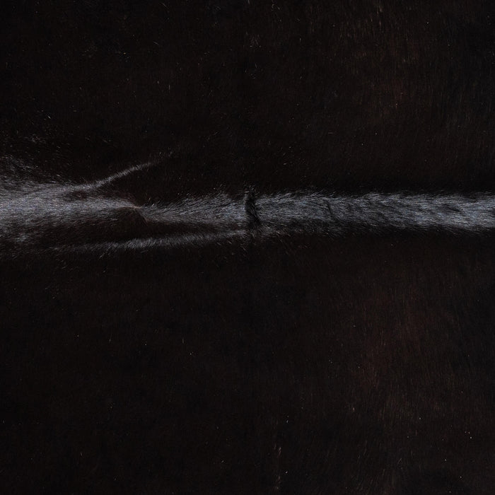 Brazilian Solid Black Cowhide Rug Size 7'3" L x 6'4" W 2436