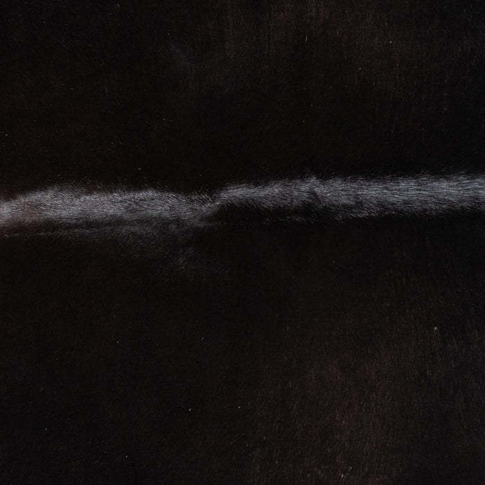 Brazilian Solid Black Cowhide Rug Size 6'11" L x 5'3" W 2437
