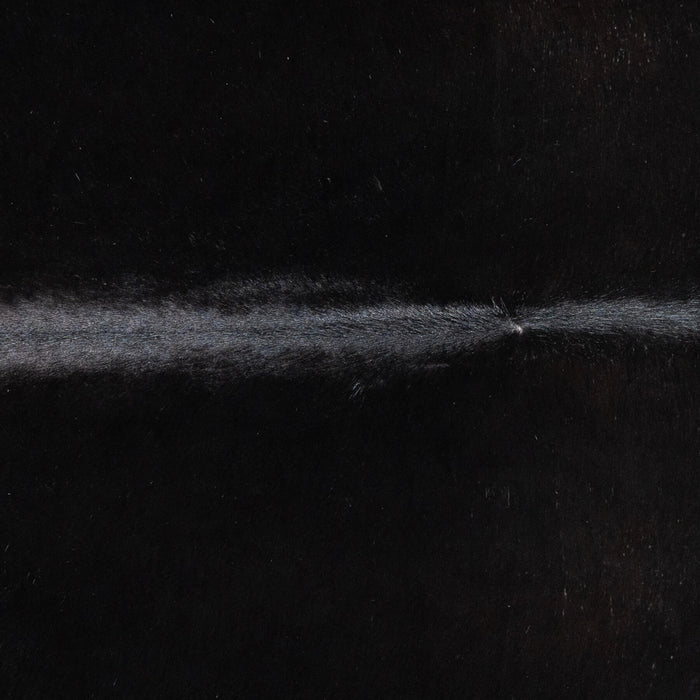 Brazilian Solid Black Cowhide Rug Size 6'10" L x 6'9" W 2438
