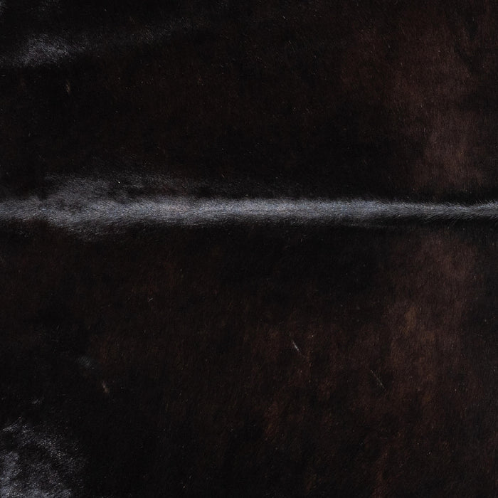 Brazilian Solid Black Cowhide Rug Size 7'5" L x 6'4" W 2442