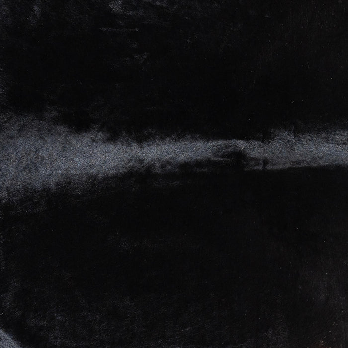 Brazilian Solid Black Cowhide Rug Size 7'11" L x 6'4" W 2444