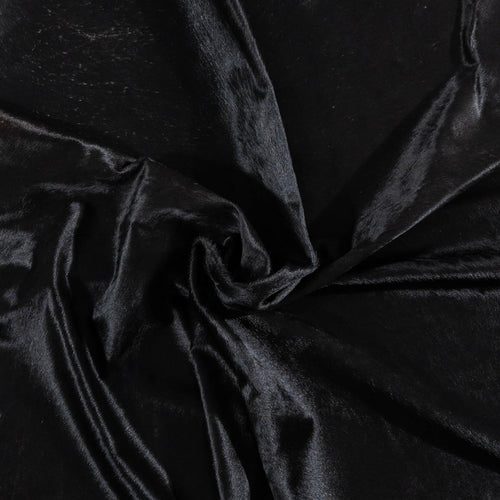Brazilian Solid Black Cowhide Rug Size 7'11" L x 6'4" W 2444