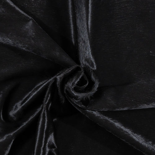 Brazilian Solid Black Cowhide Rug Size 7'7" L x 7'0" W 2445