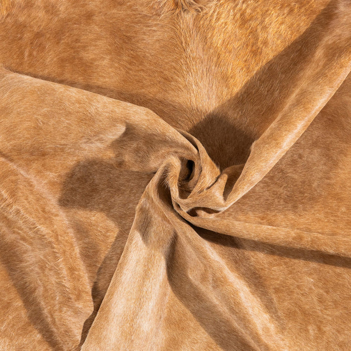 Brazilian Beige Cowhide Rug Size 6'11" L x 6'0" W 2467