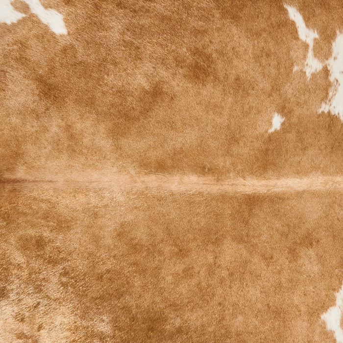 Brazilian Palomino and White Cowhide Rug Size 7'2" L x 6'5" W 2505