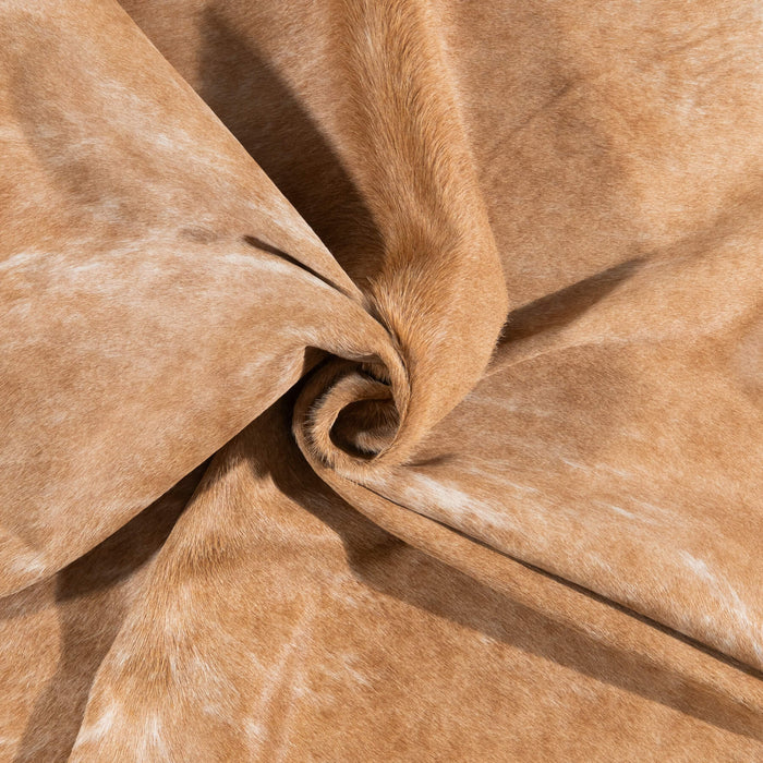 Brazilian Palomino and White Cowhide Rug Size 7'5" L x 7'1" W 2506