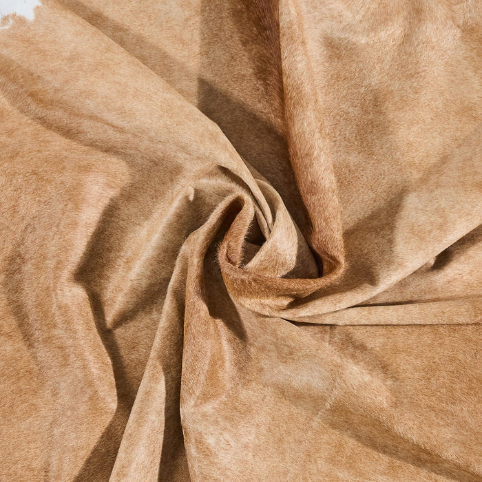 Brazilian Palomino and White Cowhide Rug Size 7'7" L x 6'5" W 2511