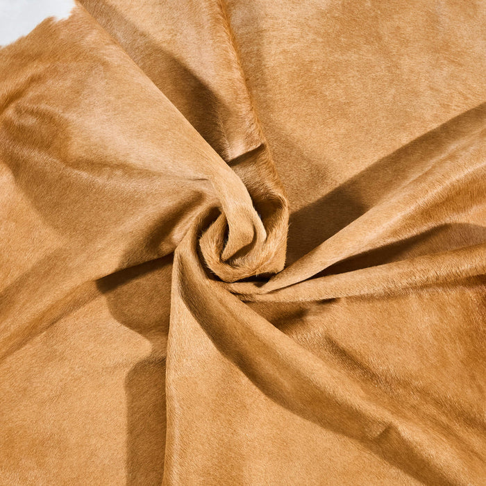 Brazilian Palomino and White Cowhide Rug Size 7'1" L x 5'11" W 2514