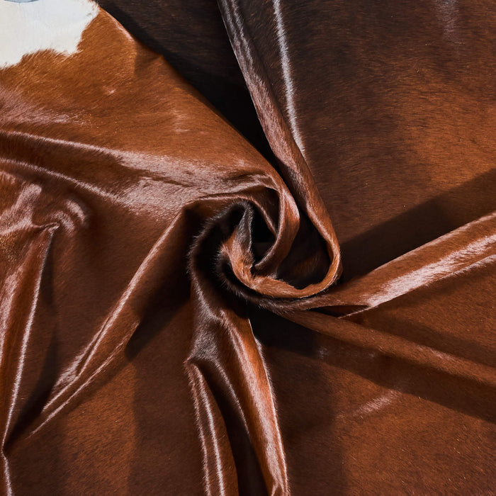 Brazilian Mahogany Cowhide Rug Size 7'9" L x 7'5" W 2516