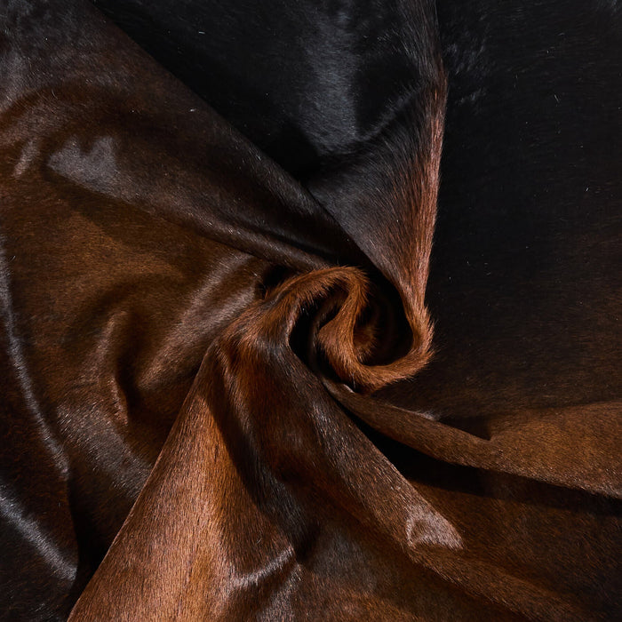 Brazilian Mahogany Cowhide Rug Size 7'5" L x 6'8" W 2524