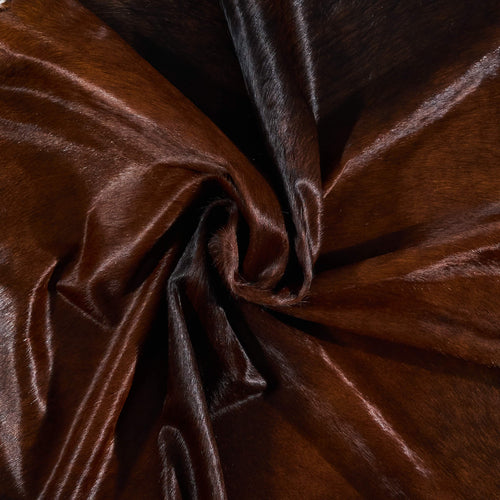 Brazilian Mahogany Cowhide Rug Size 7'0" L x 6'7" W 2528