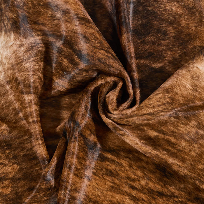 Brazilian Brindle Cowhide Rug Size 6'8" L x 6'1" W 2534