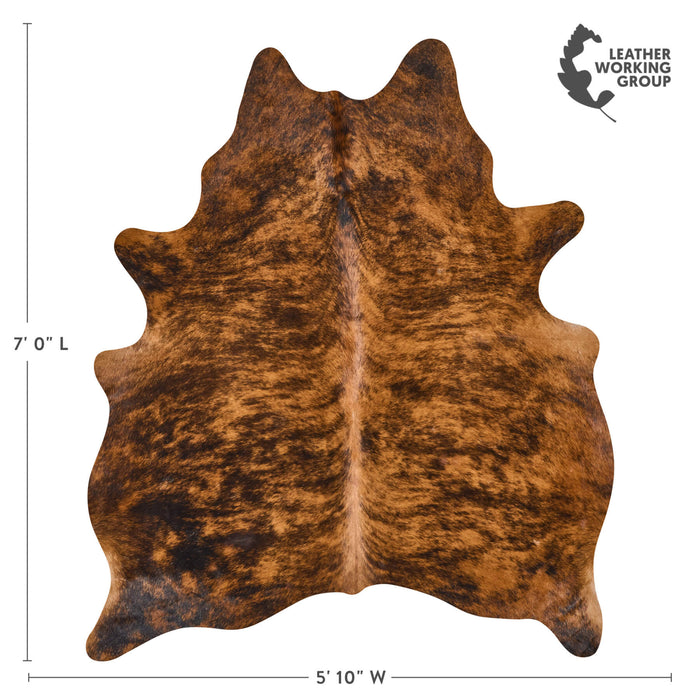 Brazilian Brindle Cowhide Rug Size 7'0" L x 5'10" W 2536
