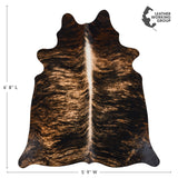 Brazilian Brindle Cowhide Rug Size 6'8" L x 5'9" W 2540