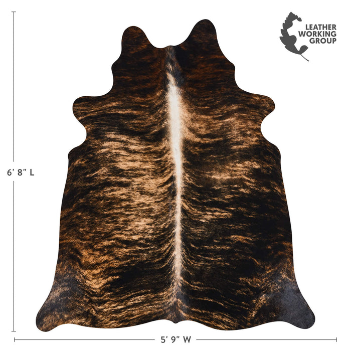 Brazilian Brindle Cowhide Rug Size 6'8" L x 5'9" W 2540