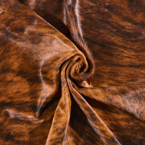 Brazilian Brindle Cowhide Rug Size 6'6" L x 5'5" W 2541