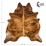Brazilian Brindle Cowhide Rug Size 6'11" L x 6'4" W 2543