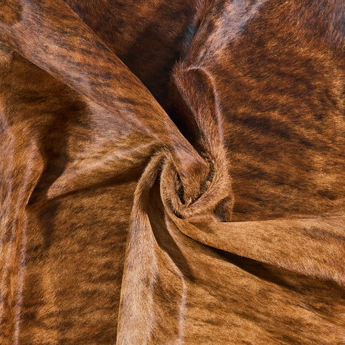 Brazilian Brindle Cowhide Rug Size 7'5" L x 6'3" W 2547