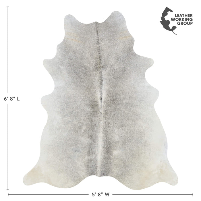 Brazilian Grey Cowhide Rug Size 6'8" L x 5'8" W 2549