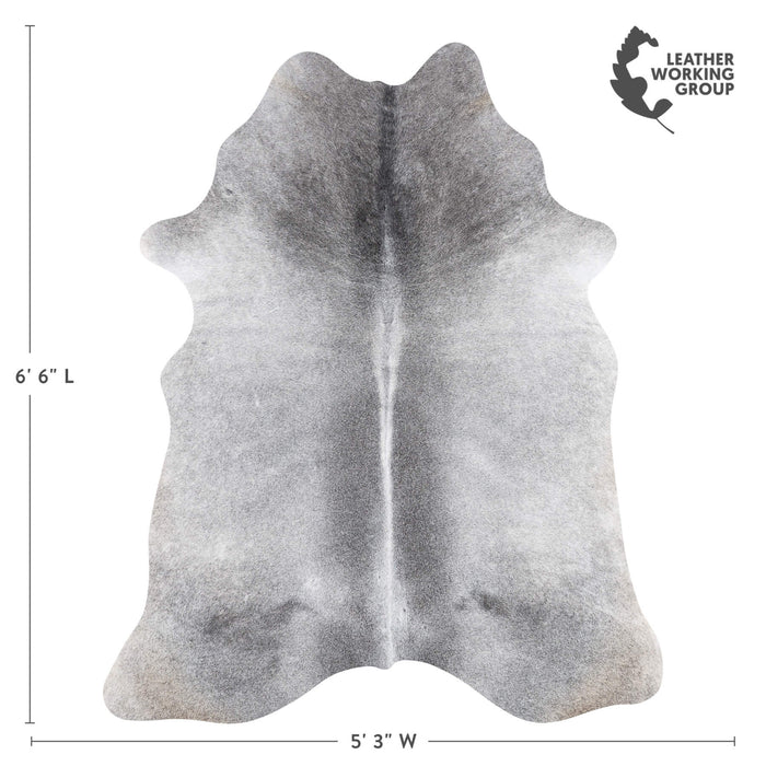 Brazilian Grey Cowhide Rug Size 6'6" L x 5'3" W 2552