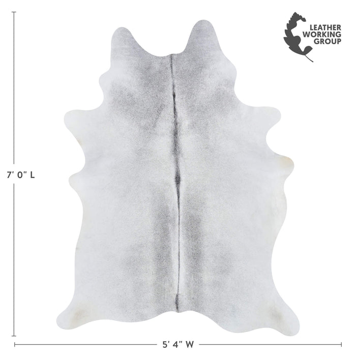 Brazilian Grey Cowhide Rug Size 7'0" L x 5'4" W 2554