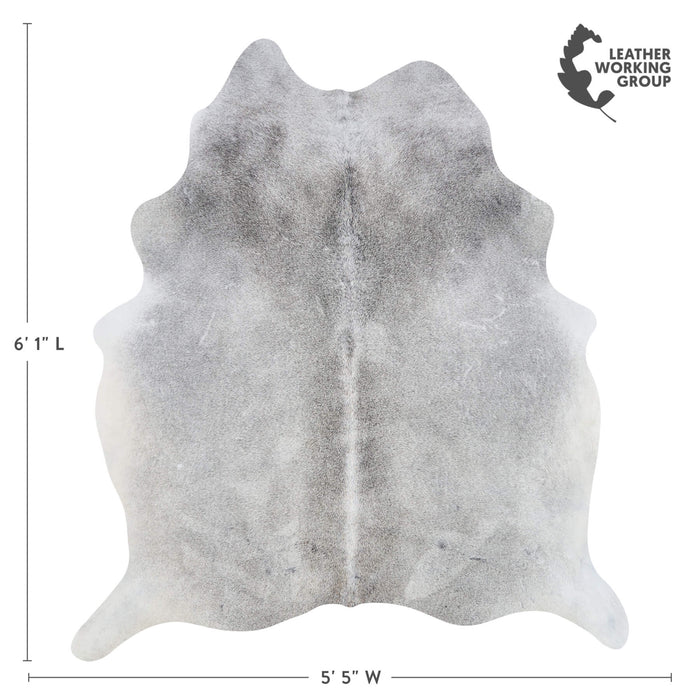 Brazilian Grey Cowhide Rug Size 6'1" L x 5'5" W 2555