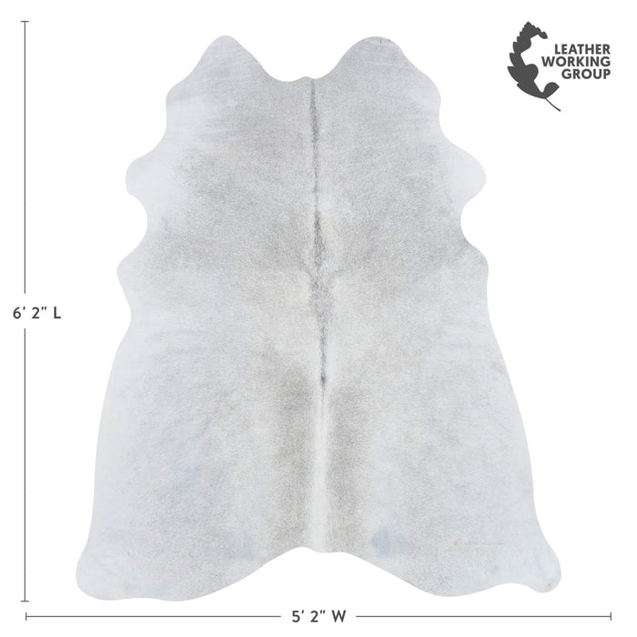 Brazilian Grey Cowhide Rug Size 6'2" L x 5'2" W 2556