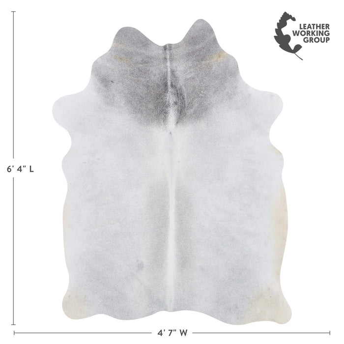 Brazilian Grey Cowhide Rug Size 6'4" L x 4'7" W 2558