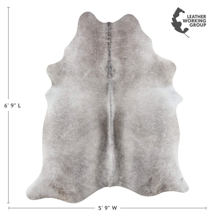 Brazilian Grey Cowhide Rug Size 6'9" L x 5'9" W 2560