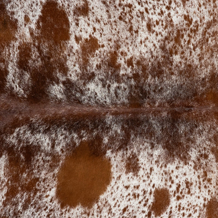 Brazilian Chocolate and White Cowhide Rug Size 7'8" L x 7'2" W 2585