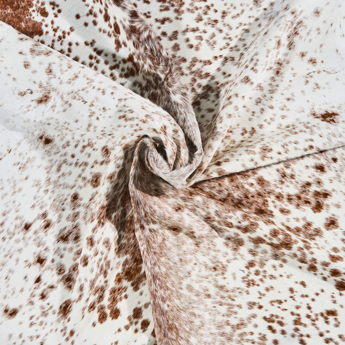 Brazilian Brown Salt and Pepper Cowhide Rug Size 8'1" L x 7'0" W 2593