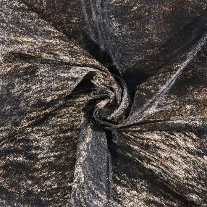 Brazilian Dark Brindle Cowhide Rug Size 6'10" L x 6'3" W 2595