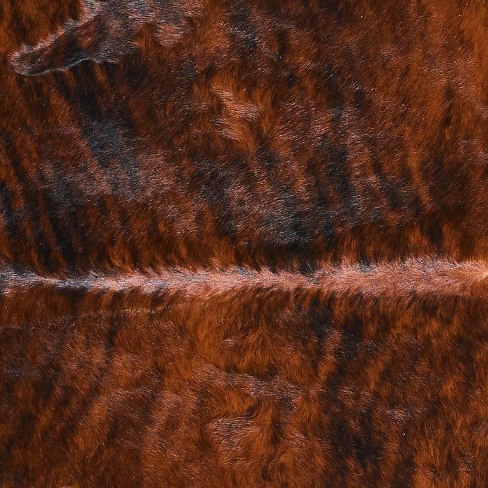 Brazilian Brindle Cowhide Rug Size 7'1" L x 6'5" W 2598