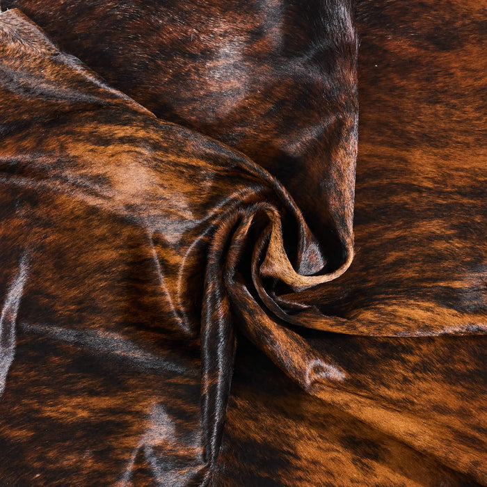 Brazilian Brindle Cowhide Rug Size 6'9" L x 6'7" W 2609