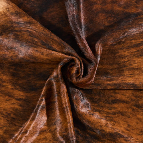 Brazilian Brindle Cowhide Rug Size 7'10" L x 6'9" W 2610