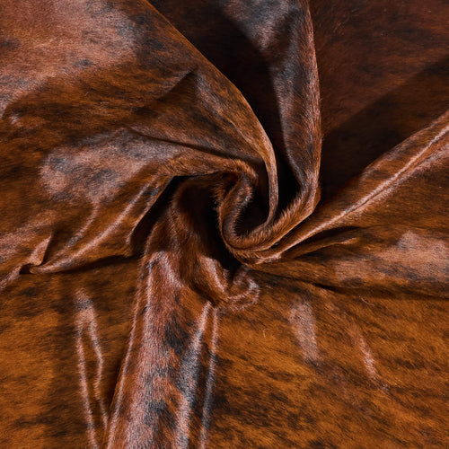 Brazilian Brindle Cowhide Rug Size 7'3" L x 6'3" W 2612