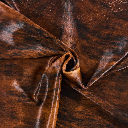 Brazilian Brindle Cowhide Rug Size 6'9" L x 6'3" W 2614