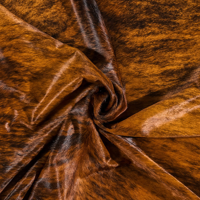 Brazilian Brindle Cowhide Rug Size 7'1" L x 7'0" W 2619