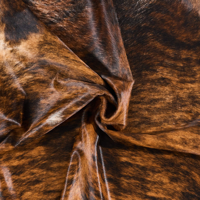 Brazilian Brindle Cowhide Rug Size 8'1" L x 7'4" W 2628