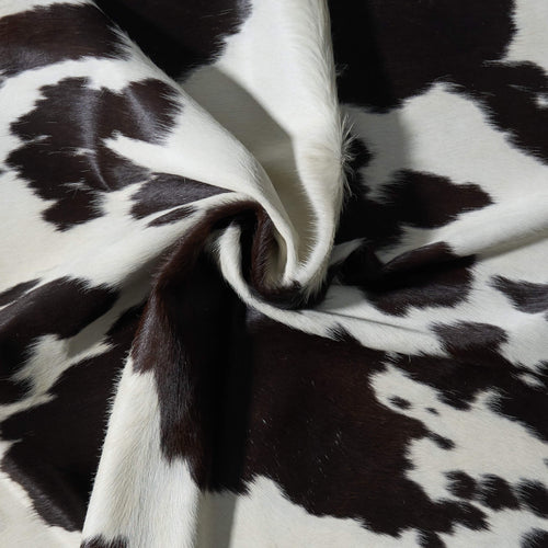 Brazilian Black and White Cowhide Rug Size 6'6" L x 5'8" W 2632