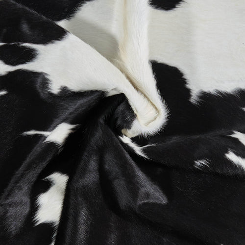 Brazilian Black and White Cowhide Rug Size 6'6" L x 5'9" W 2633