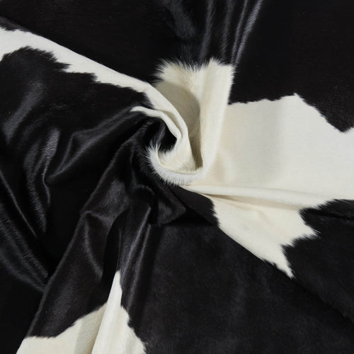 Brazilian Black and White Cowhide Rug Size 6'9" L x 6'0" W 2635
