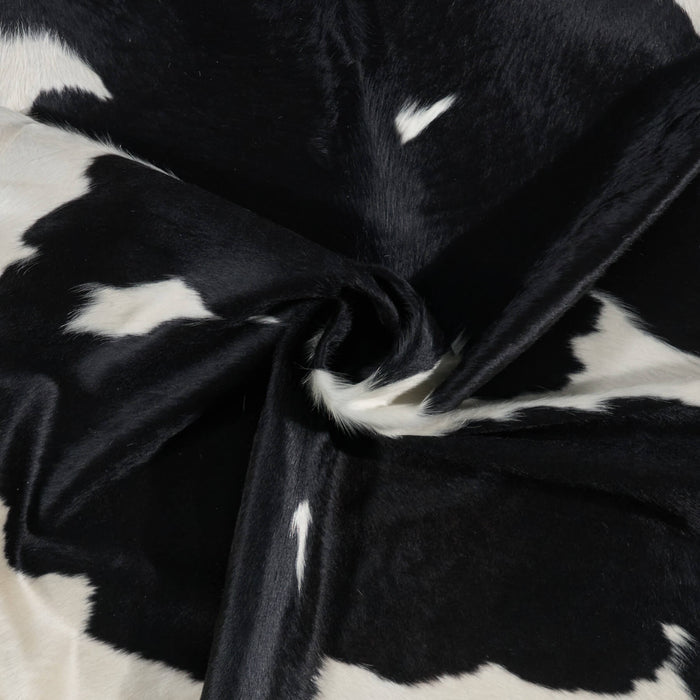 Brazilian Black and White Cowhide Rug Size 6'11" L x 5'8" W 2640