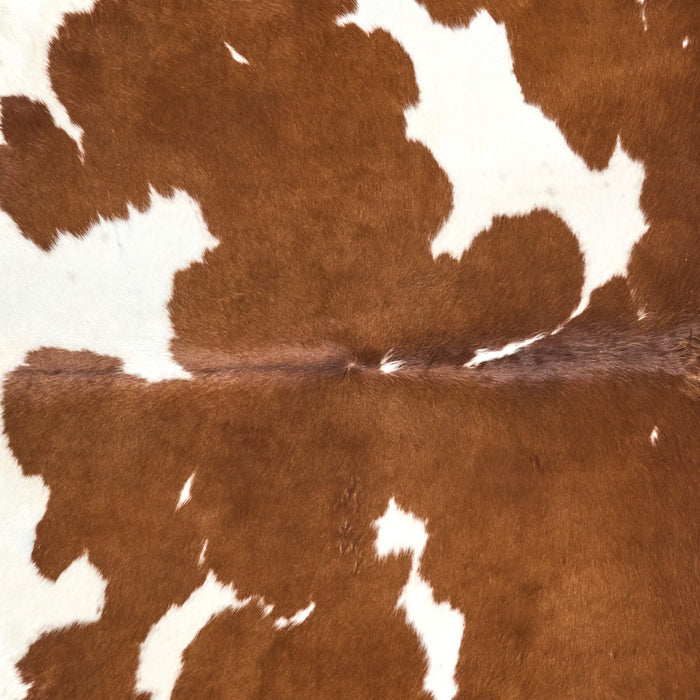 Brazilian Brown and White Cowhide Rug Size 7'3" L x 6'7" W 2641