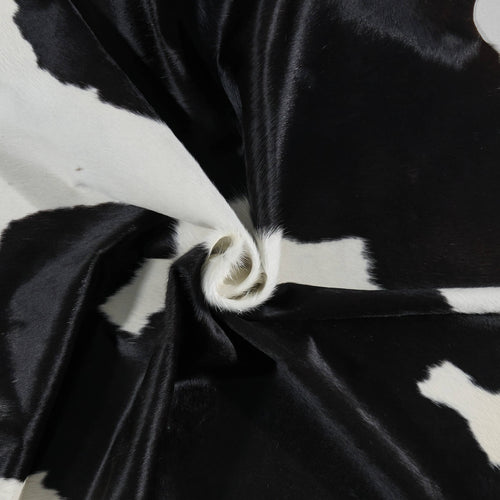 Brazilian Black and White Cowhide Rug Size 7'1" L x 5'7" W 2642