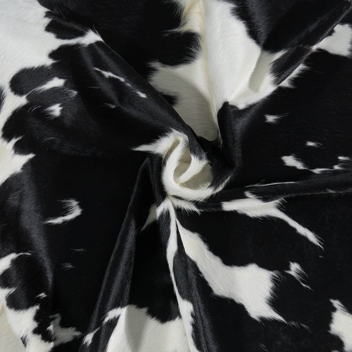 Brazilian Black and White Cowhide Rug Size 7'3" L x 5'10" W 2643