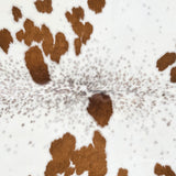 Brazilian Brown and White Cowhide Rug Size 6'7" L x 5'5" W 2644