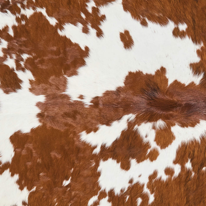Brazilian Brown and White Cowhide Rug Size 6'8" L x 6'2" W 2646