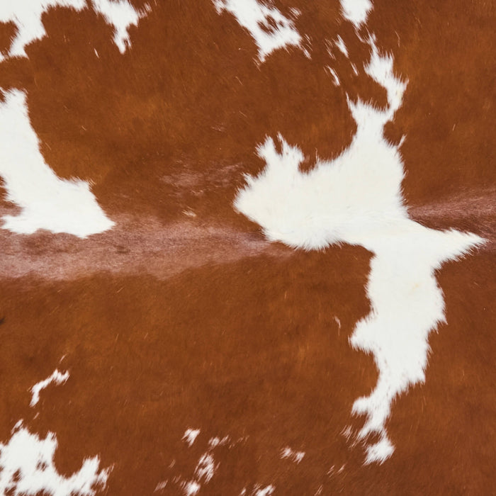 Brazilian Brown and White Cowhide Rug Size 6'4" L x 5'11" W 2647